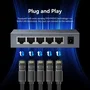 Vention Switch ITDH0-EU de 5 puertos RJ-45 10/100/1000 Mbps